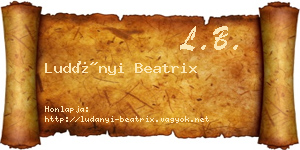 Ludányi Beatrix névjegykártya