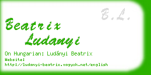 beatrix ludanyi business card