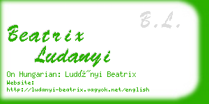 beatrix ludanyi business card